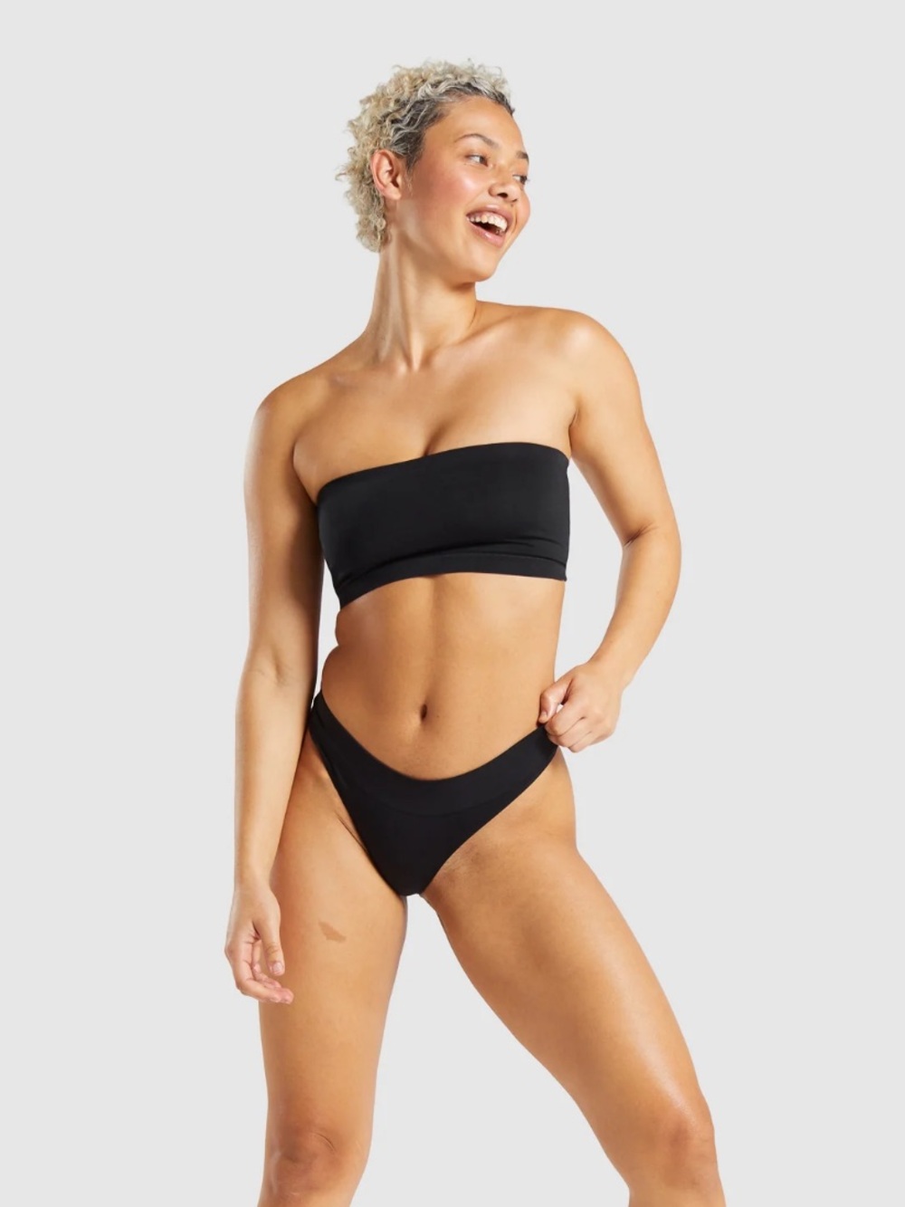 Gymshark Black Seamless Strapless Bandeau